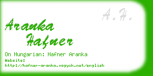 aranka hafner business card